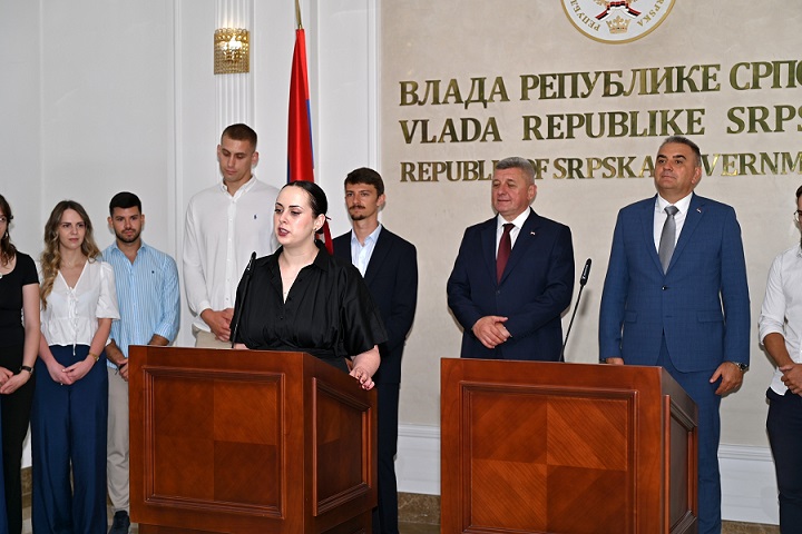 Пријем за стипендисте Фонда „Др Милан Јелић“ у Сједишту Владе Републике Српске: Стипендисти - будућност Српске
